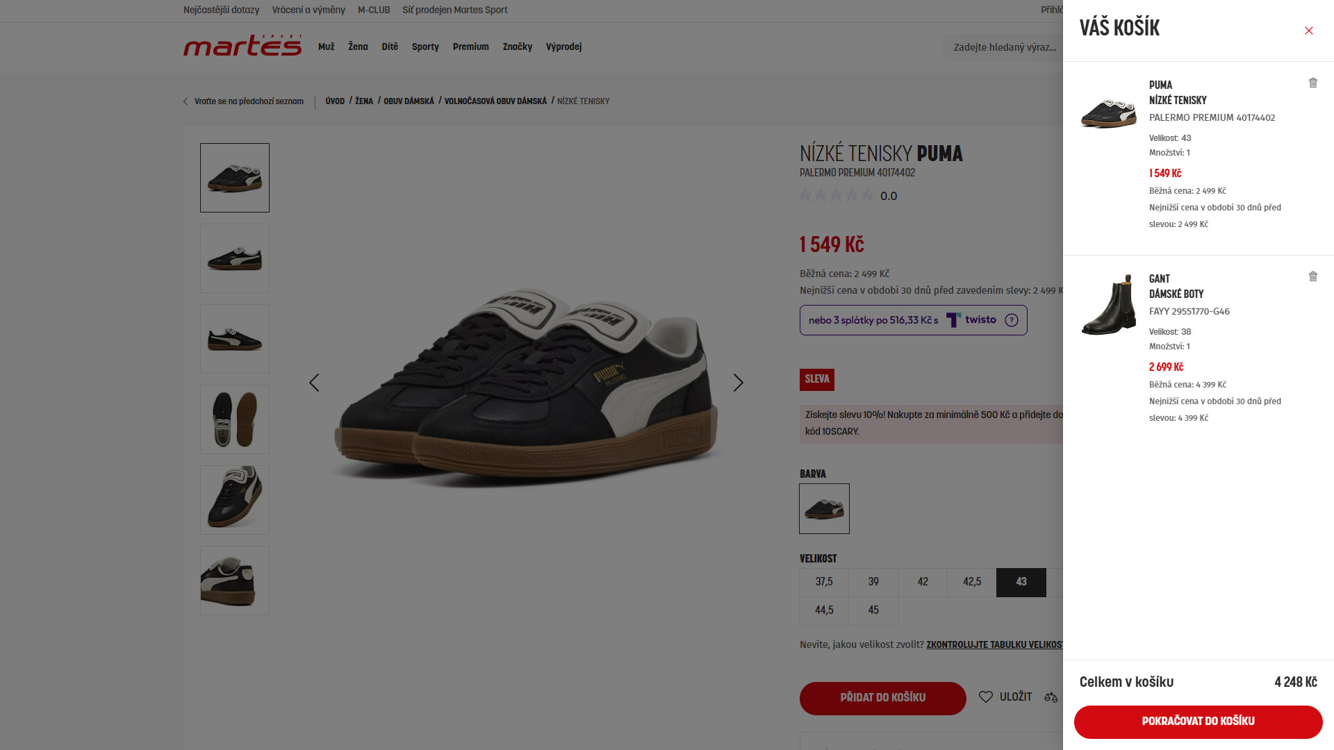 Karta produktu w nowej wersji sklepu MartesSport.eu